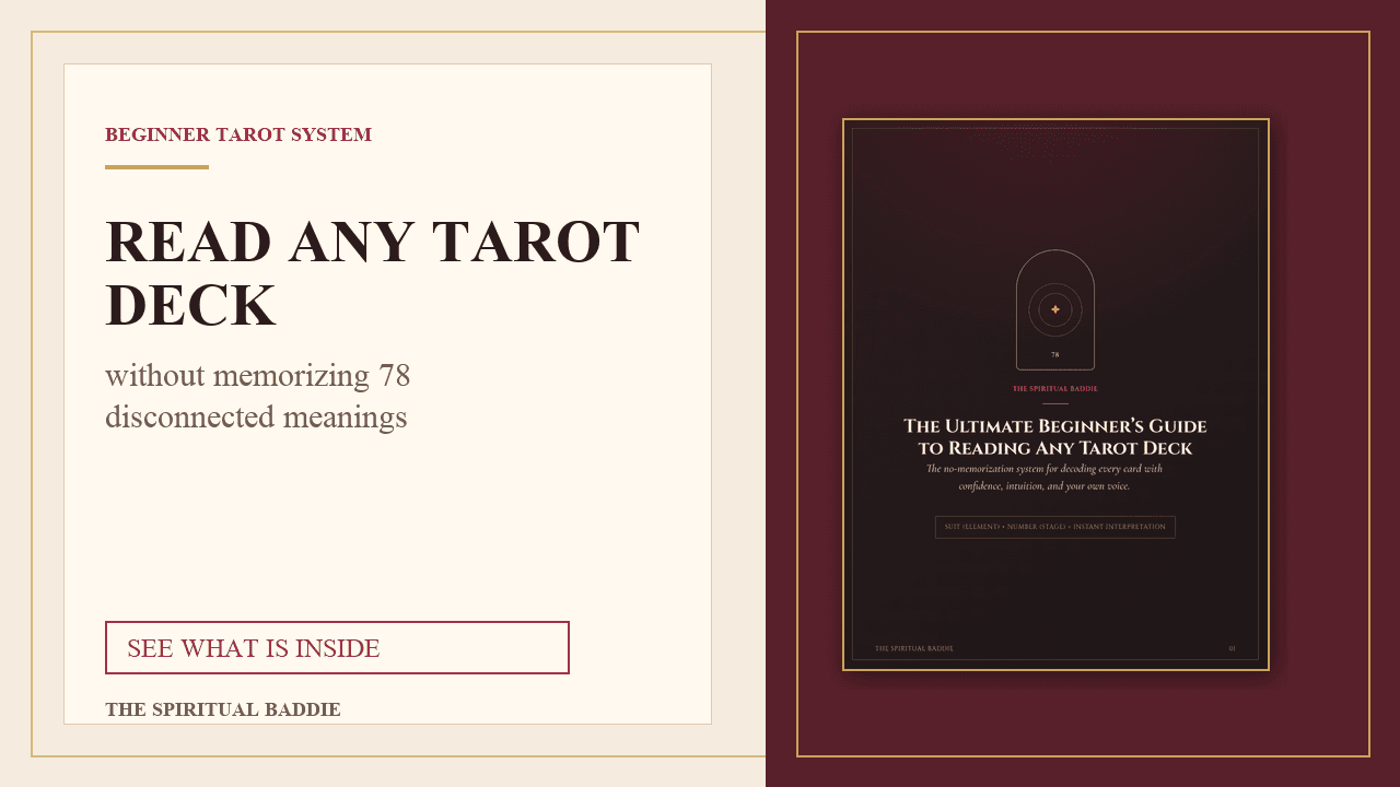 Cover preview for the Ultimate Beginner's Guide to Reading Any Tarot Deck
