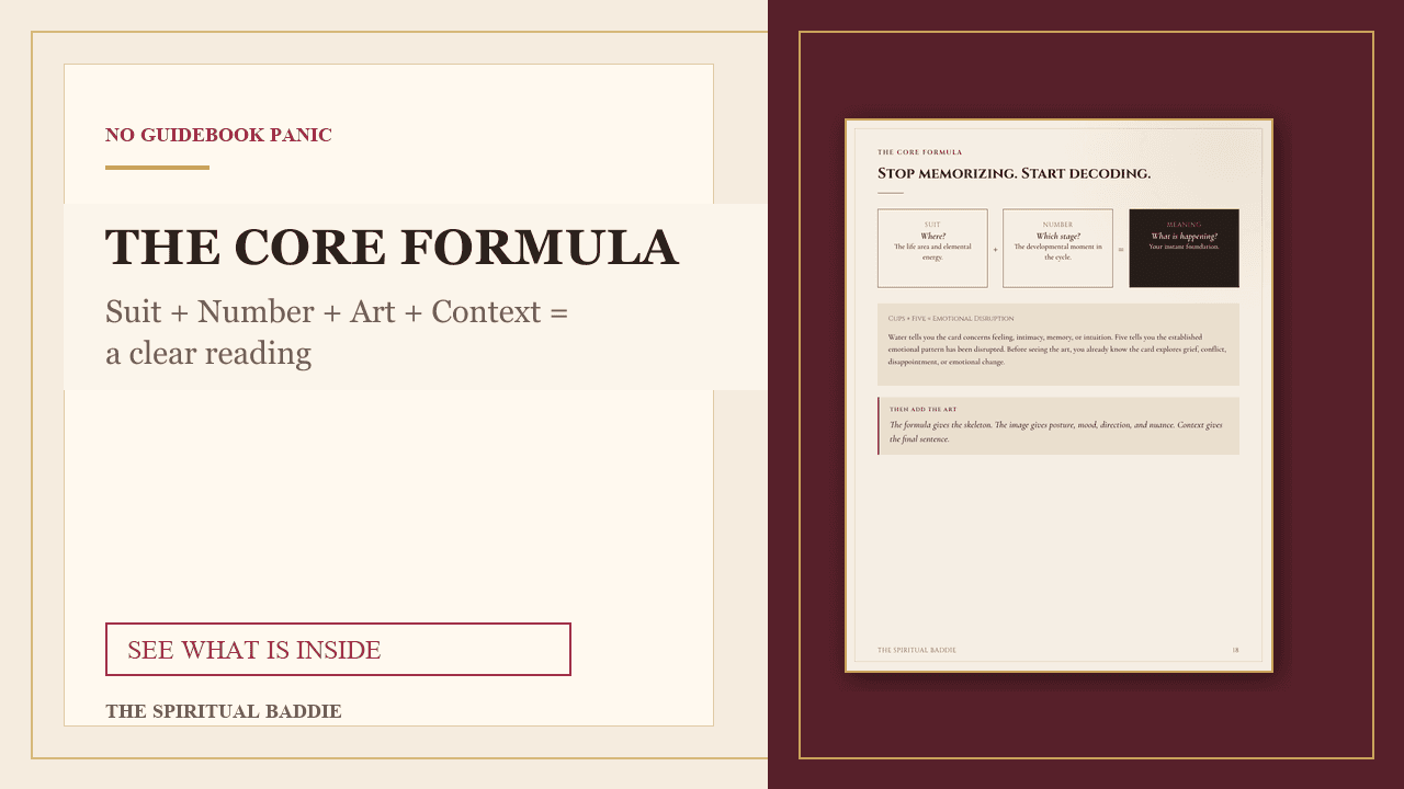 Preview of the tarot decoding formula section