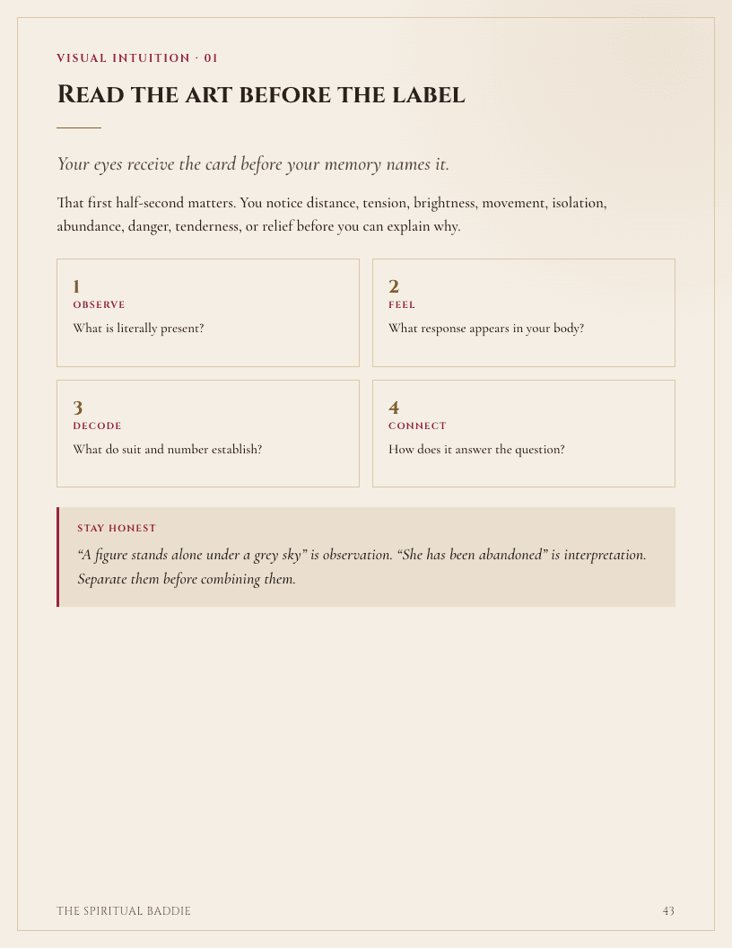 Preview of page 43 from the tarot guide